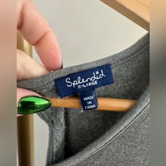 Splendid Eco Fleece Short Romper – Dusty Green, Size XL - Picture 7 of 7